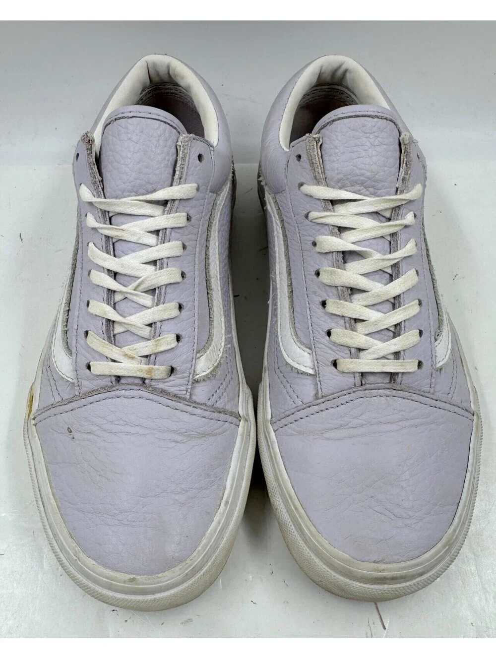 Vans Old Skool Women’s Sneakers Size 8 Lilac Leather Lace Up Athletic Shoes